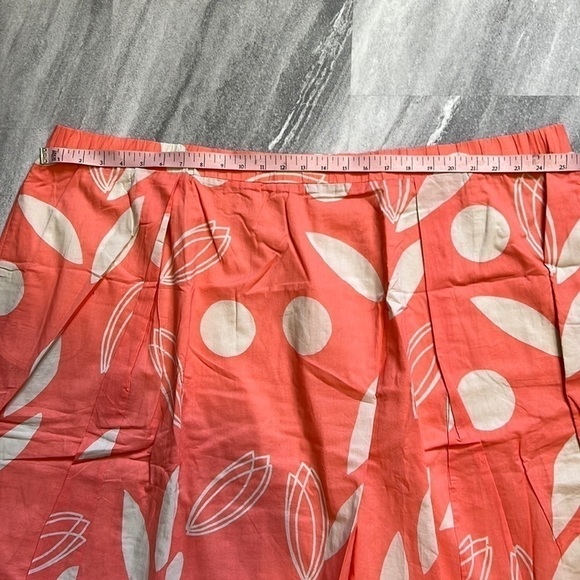 Lane Bryant peach & tan long skirt size 26/28 stretch waist band - Picture 3 of 8